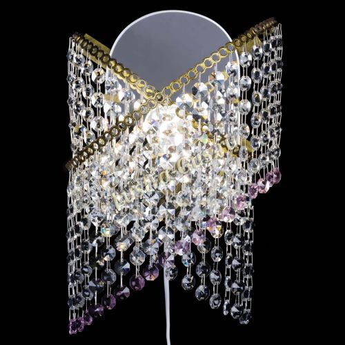 Бра Космея №1 розовая под бронзу в Химках Гусь Хрустальный