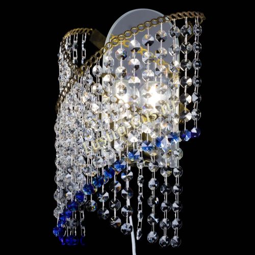 Бра Космея №1 синяя под бронзу в Химках Гусь Хрустальный