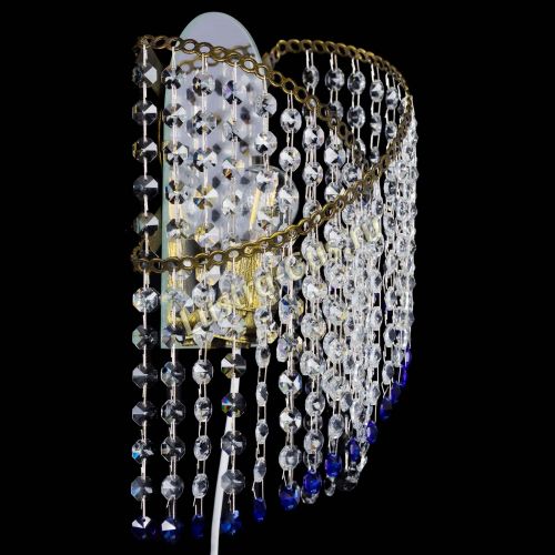 Бра Космея №1 синяя под бронзу в Химках Гусь Хрустальный