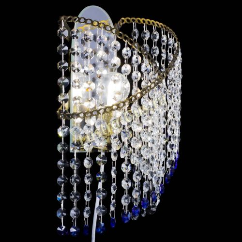 Бра Космея №1 синяя под бронзу в Химках Гусь Хрустальный