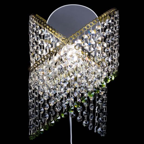 Бра Космея №1 зеленая под бронзу в Химках Гусь Хрустальный