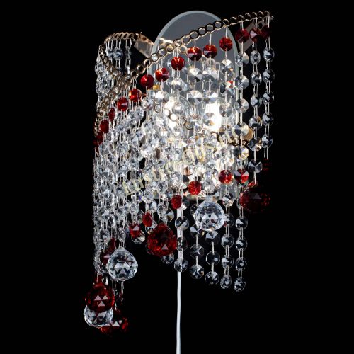 Бра Космея №3 красная в Химках Гусь Хрустальный