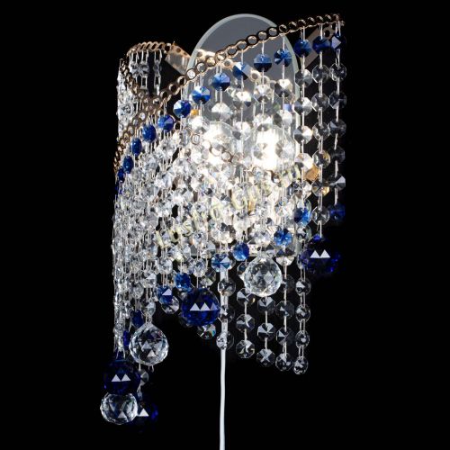 Бра Космея №3 синяя в Химках Гусь Хрустальный