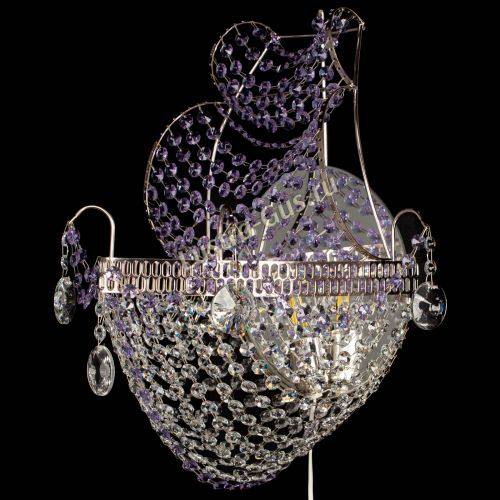Бра Парусник №1 фиолетовая в Химках Гусь Хрустальный