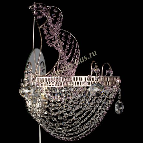 Бра Парусник №1 розовая в Химках Гусь Хрустальный