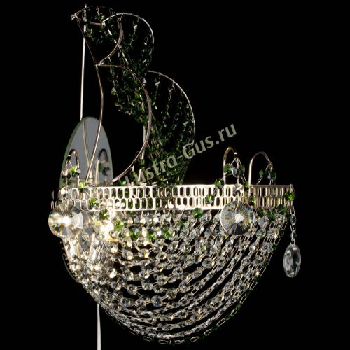 Бра Парусник №1 зеленая в Химках Гусь Хрустальный