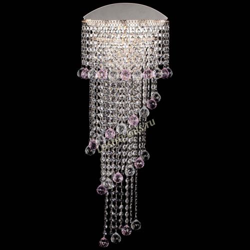 Бра Пирамида №6 розовая в Химках Гусь Хрустальный
