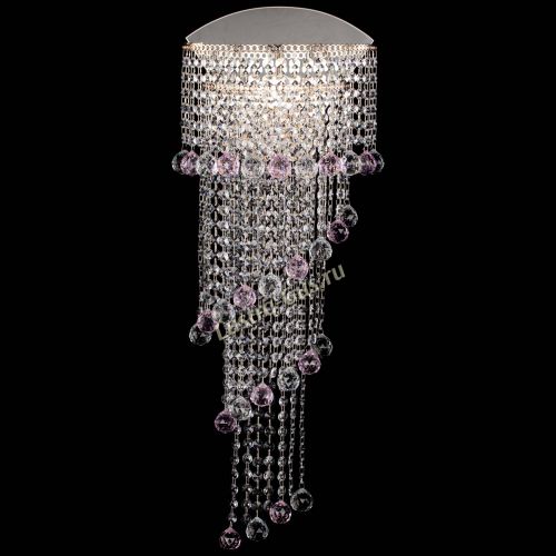 Бра Пирамида №6 розовая в Химках Гусь Хрустальный