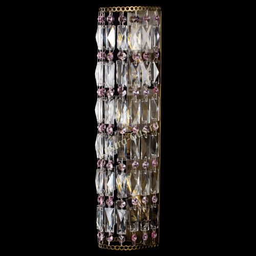 Бра Прямоугольник пластинка под бронзу Розовая в Химках Гусь Хрустальный