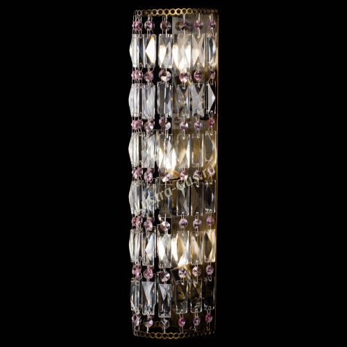 Бра Прямоугольник пластинка под бронзу Розовая в Химках Гусь Хрустальный