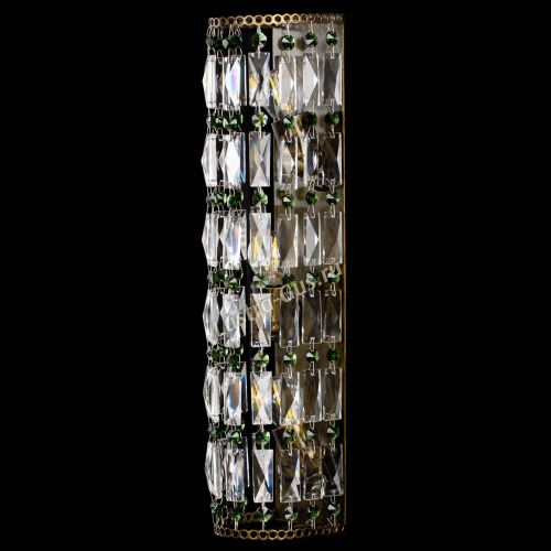 Бра Прямоугольник пластинка под бронзу Зеленая в Химках Гусь Хрустальный