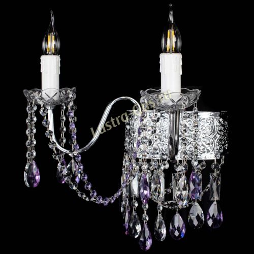 Бра Свеча Восток №2 фиолетовая в Химках Гусь Хрустальный