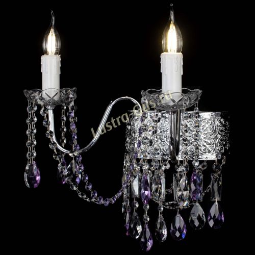 Бра Свеча Восток №2 фиолетовая в Химках Гусь Хрустальный