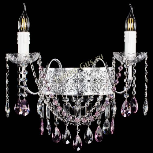 Бра Свеча Восток №2 розовая в Химках Гусь Хрустальный