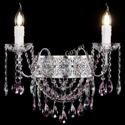 Бра Свеча Восток №2 розовая в Химках Гусь Хрустальный