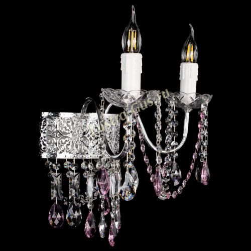 Бра Свеча Восток №2 розовая в Химках Гусь Хрустальный