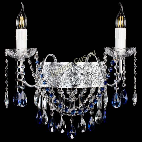 Бра Свеча Восток №2 синяя в Химках Гусь Хрустальный