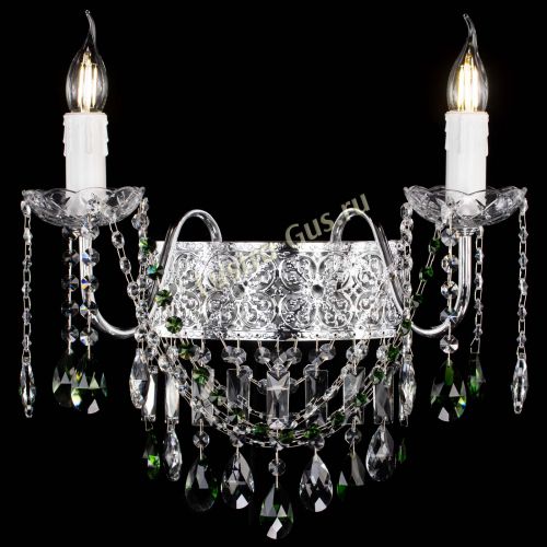 Бра Свеча Восток №2 зеленая в Химках Гусь Хрустальный