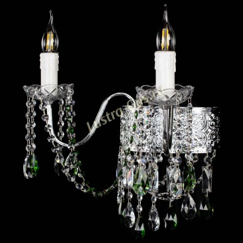 Бра Свеча Восток №2 зеленая в Химках Гусь Хрустальный