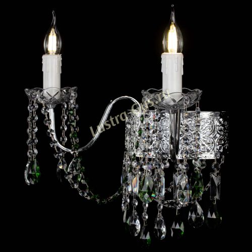 Бра Свеча Восток №2 зеленая в Химках Гусь Хрустальный