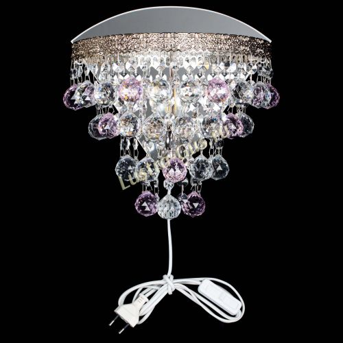 Бра Токката пирамида шар 30 розовая в Химках Гусь Хрустальный