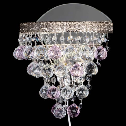 Бра Токката пирамида шар 30 розовая в Химках Гусь Хрустальный