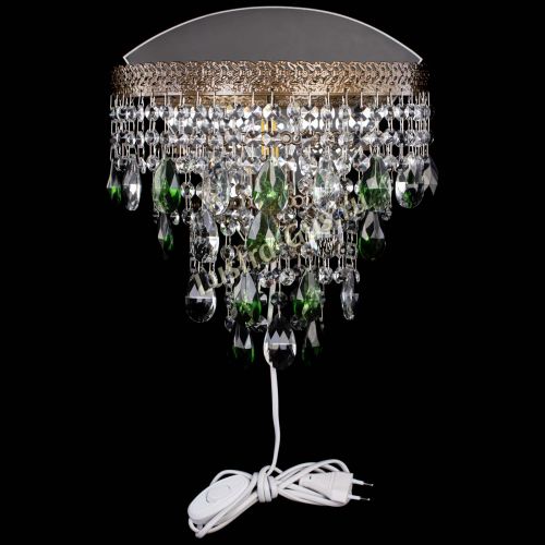 Бра Токката пирамида журавлик под бронзу зеленая в Химках Гусь Хрустальный