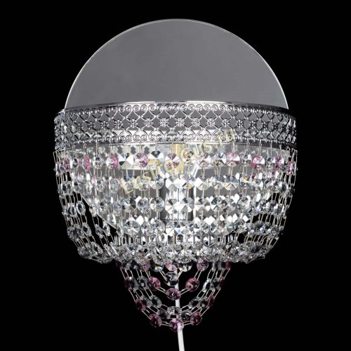 Бра Венеция оптикон розовая в Химках Гусь Хрустальный