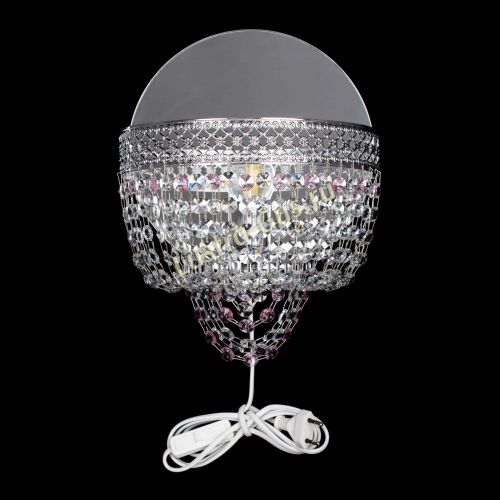 Бра Венеция оптикон розовая в Химках Гусь Хрустальный