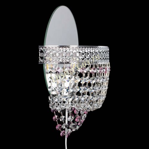Бра Венеция оптикон розовая в Химках Гусь Хрустальный