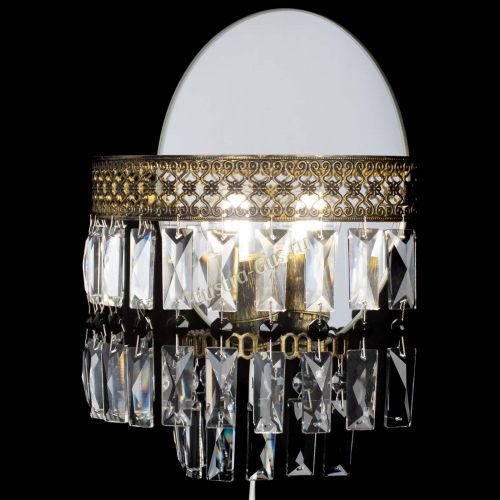 Бра Венеция Пластинка под бронзу Черная в Химках Гусь Хрустальный