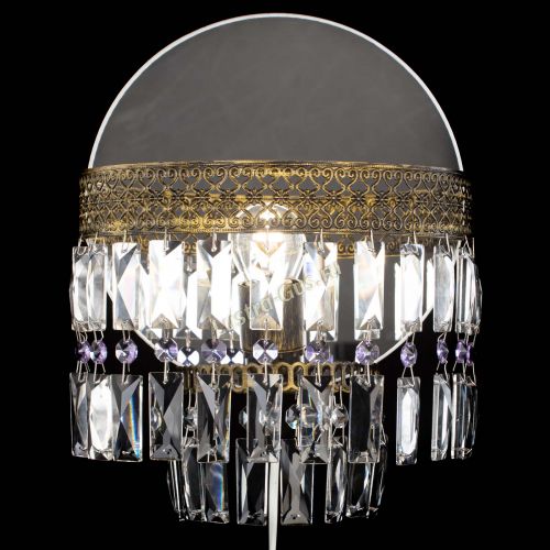 Бра Венеция Пластинка под бронзу Фиолетовая в Химках Гусь Хрустальный