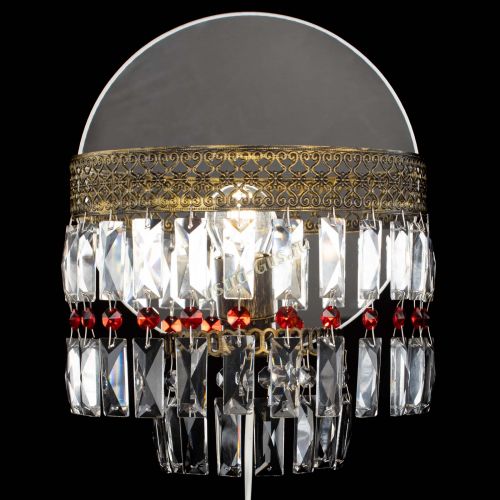 Бра Венеция Пластинка под бронзу Красная в Химках Гусь Хрустальный