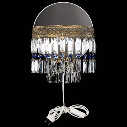 Бра Венеция Пластинка под бронзу Синяя в Химках Гусь Хрустальный