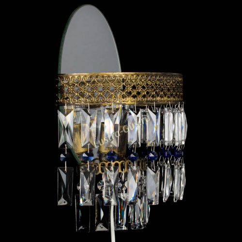 Бра Венеция Пластинка под бронзу Синяя в Химках Гусь Хрустальный