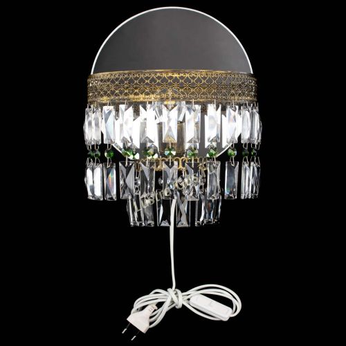 Бра Венеция Пластинка под бронзу Зеленая в Химках Гусь Хрустальный