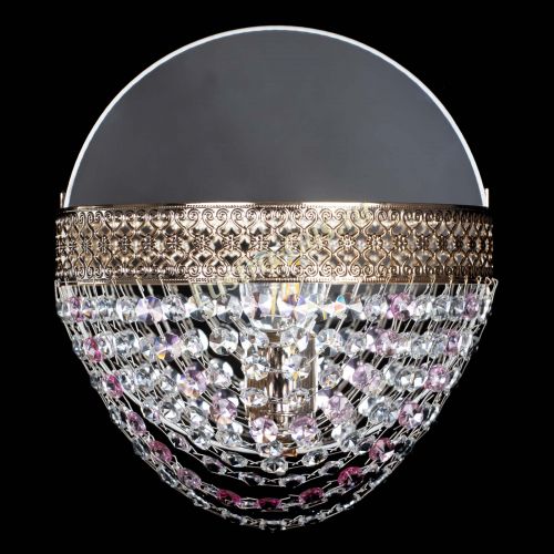 Бра Венеция Сетка розовая в Химках Гусь Хрустальный