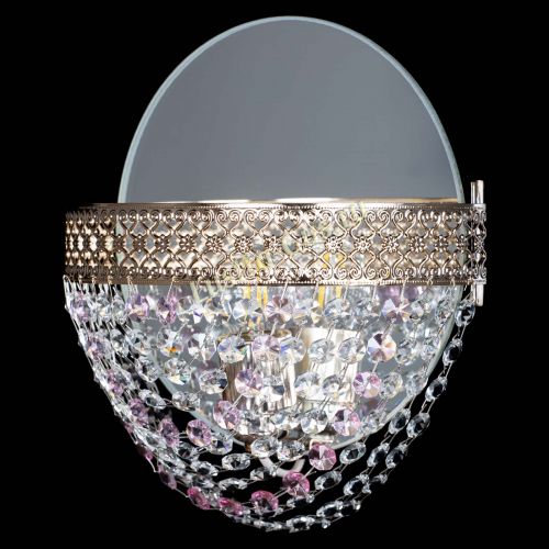 Бра Венеция Сетка розовая в Химках Гусь Хрустальный