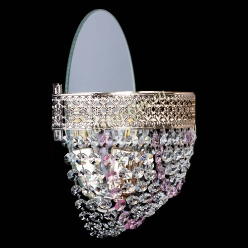 Бра Венеция Сетка розовая в Химках Гусь Хрустальный