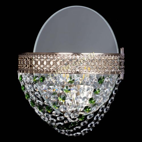 Бра Венеция Сетка зеленая в Химках Гусь Хрустальный