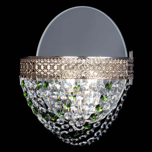 Бра Венеция Сетка зеленая в Химках Гусь Хрустальный