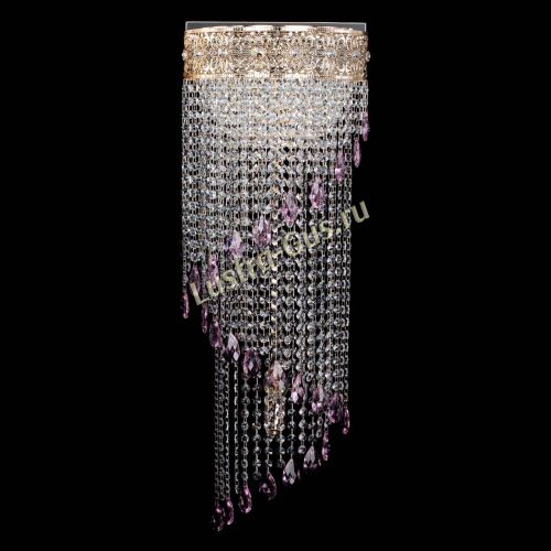 Бра Восток каскад №2 розовая в Химках Гусь Хрустальный