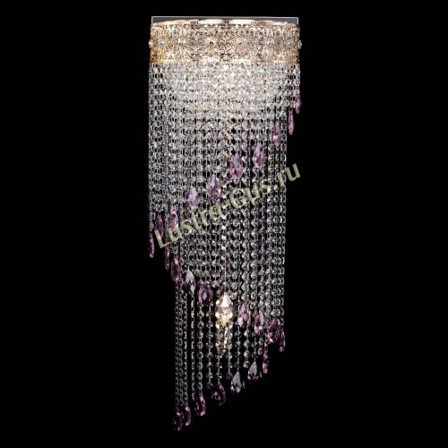 Бра Восток каскад №2 розовая в Химках Гусь Хрустальный