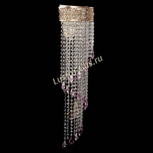 Бра Восток каскад №2 розовая в Химках Гусь Хрустальный
