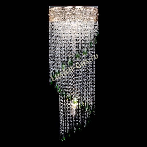 Бра Восток каскад №2 зеленая в Химках Гусь Хрустальный