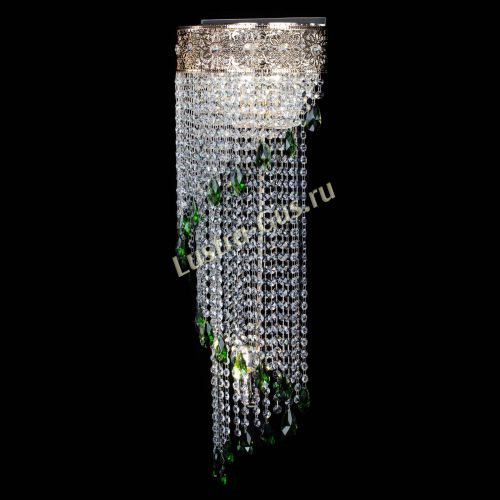 Бра Восток каскад №2 зеленая в Химках Гусь Хрустальный