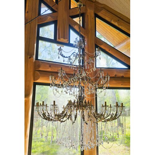 Люстра бронзовая Афина №35 в Химках Гусь Хрустальный