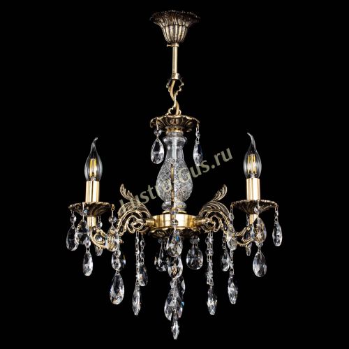 Люстра бронзовая Алфея №3/2 Журавлик в Химках Гусь Хрустальный