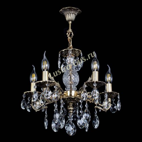 Люстра бронзовая Алфея №5/1 Баден в Химках Гусь Хрустальный
