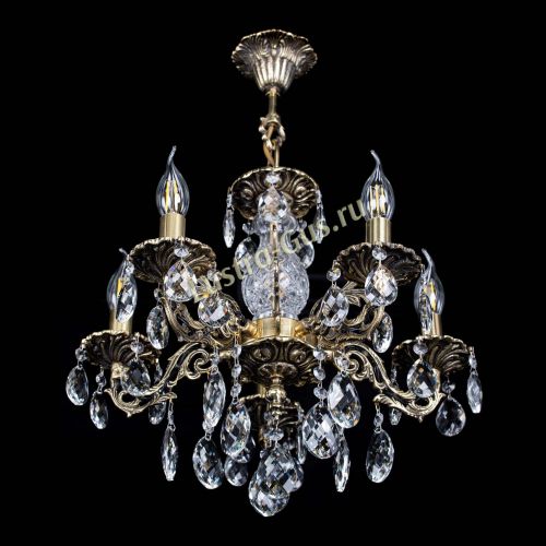 Люстра бронзовая Алфея №5/1 Баден в Химках Гусь Хрустальный